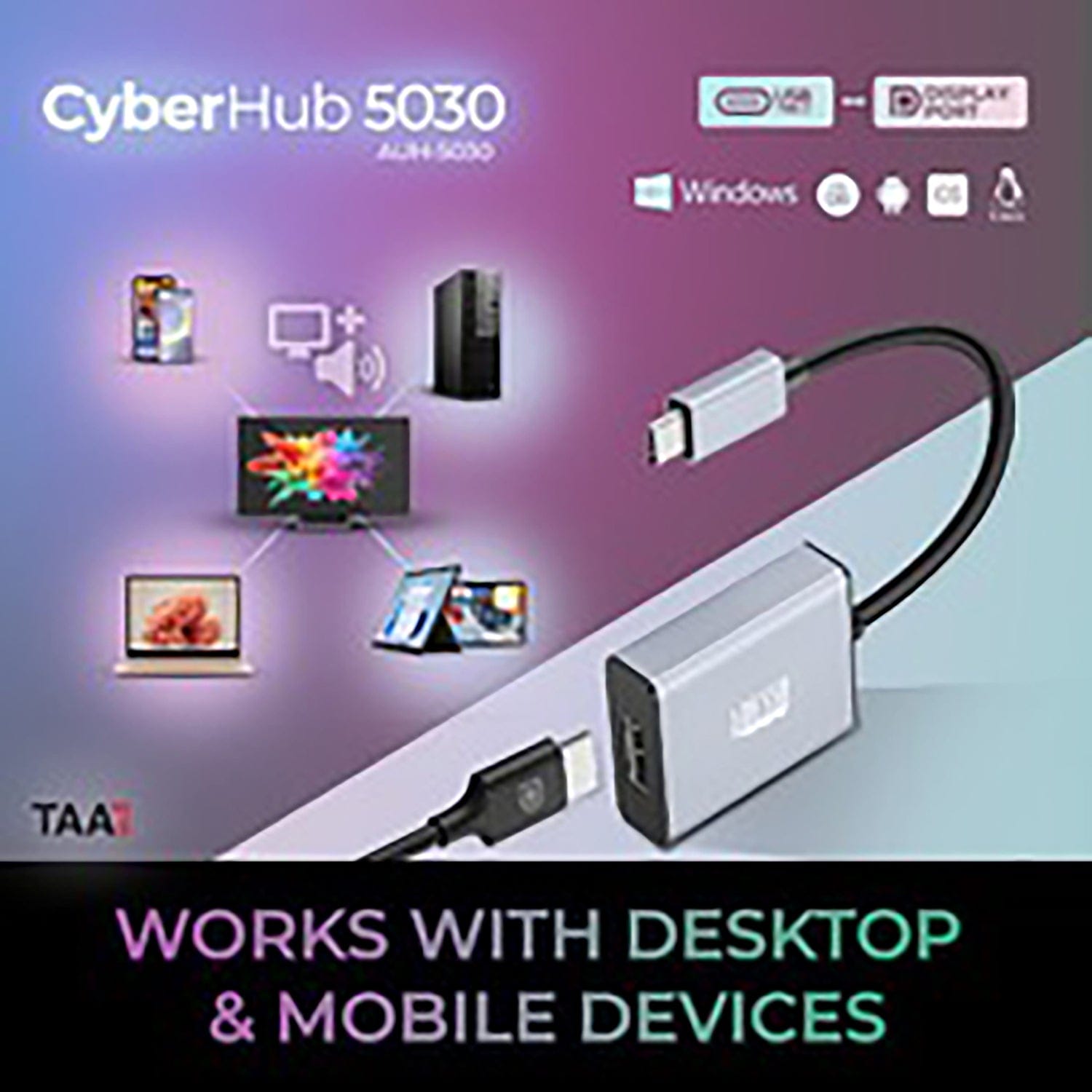 Adesso USB-C to DisplayPort Adapter