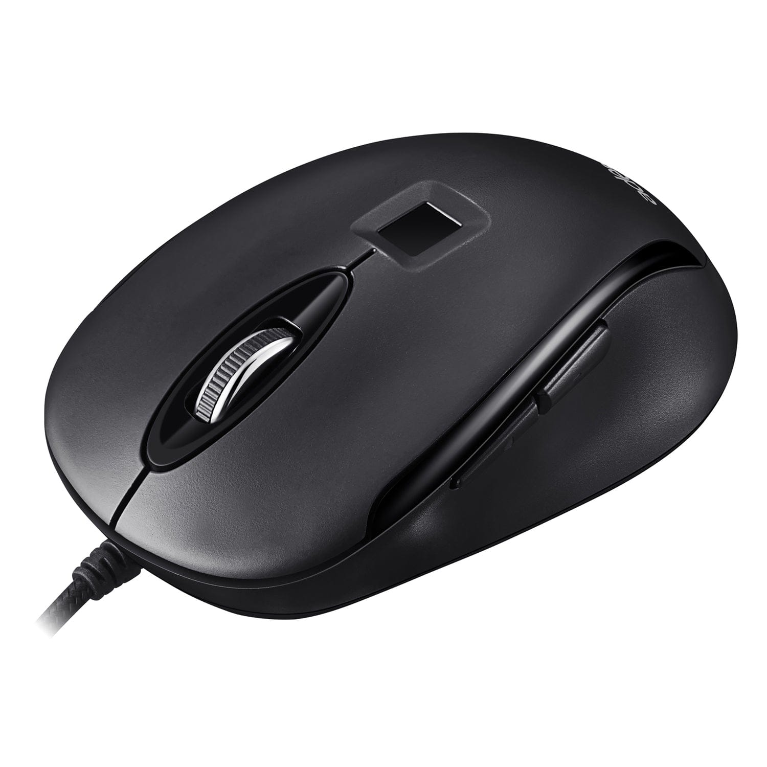 Adesso iMouse F1-TAA Wired USB Computer Mouse with Fingerprint Reader, 5 Buttons, 1200 DPI, for PC and Mac
