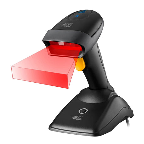 Adesso NuScan 2500 Bluetooth/2.4-GHz Dual-Mode Medical-Grade 2D Handheld Barcode Scanner with Charging Cradle