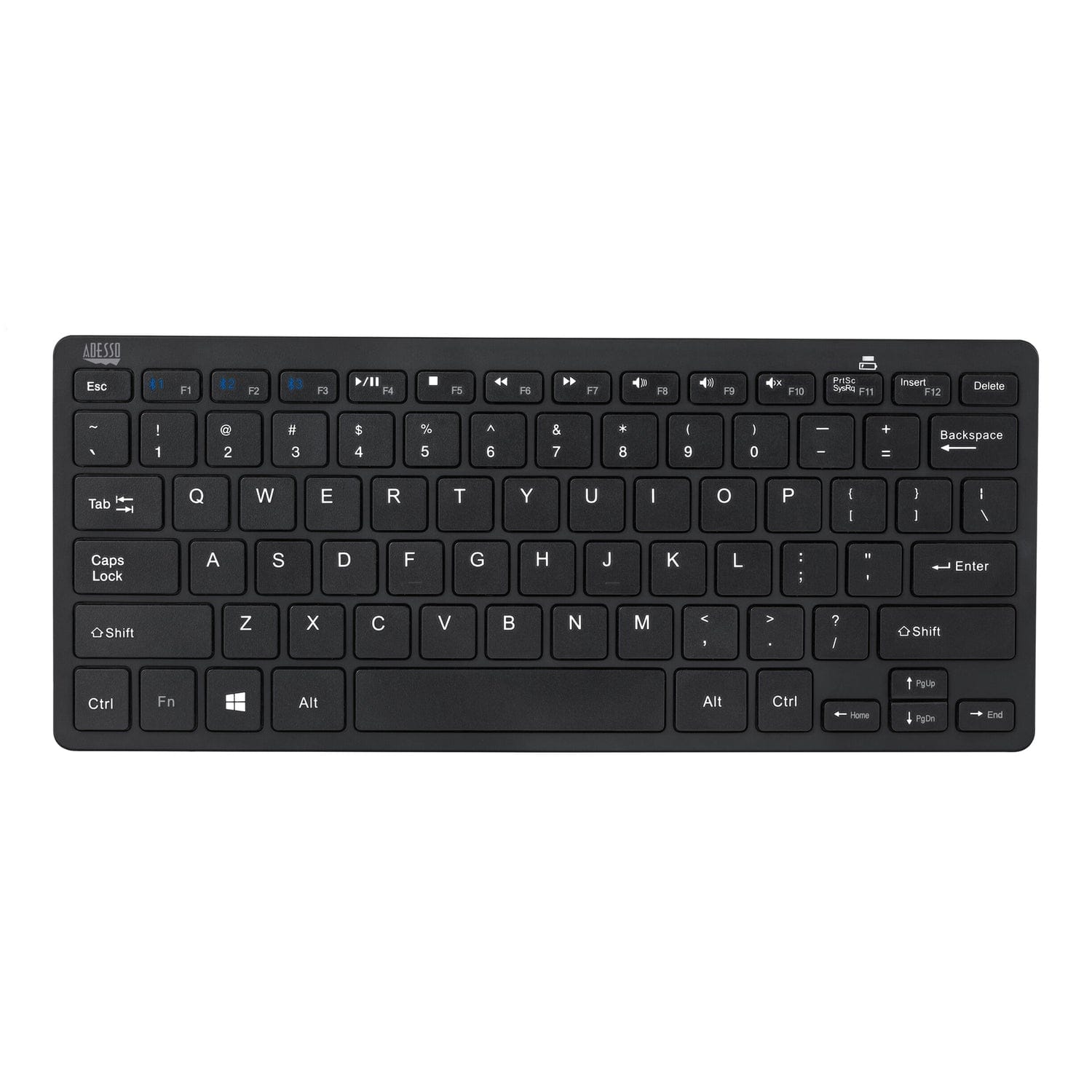 Adesso Bluetooth SlimTouch Computer Keyboard with Scissor Switches, for Windows, Mini