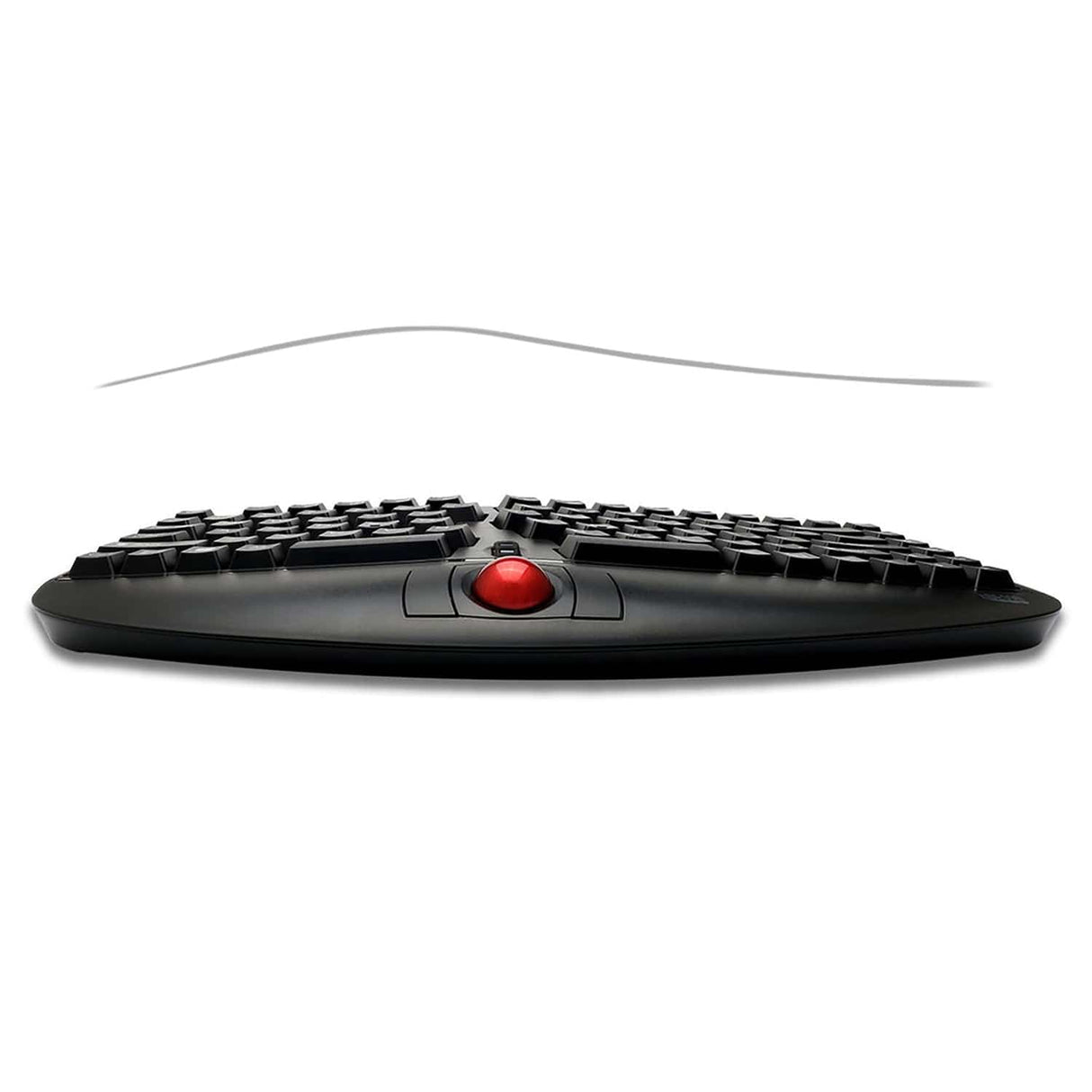 Adesso 2.4-GHz Wireless TruForm Ergonomic Computer Keyboard with Trackball, for Windows, Mini