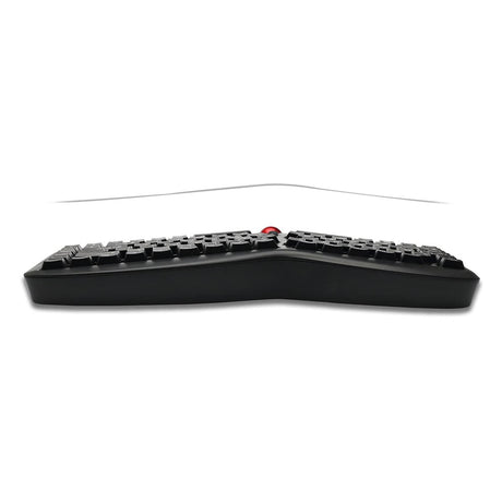 Adesso 2.4-GHz Wireless TruForm Ergonomic Computer Keyboard with Trackball, for Windows, Mini