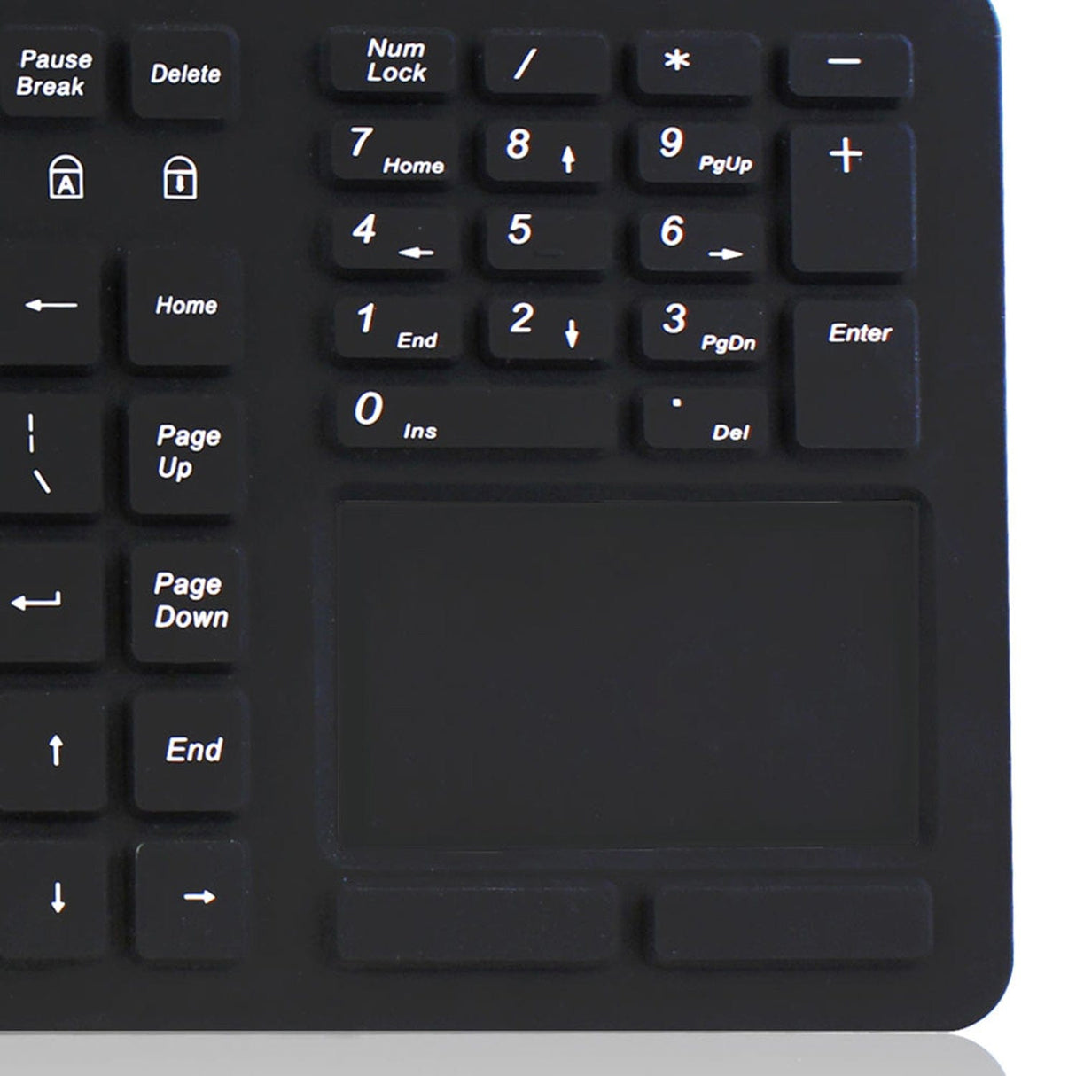 Adesso Wired USB Antimicrobial Waterproof Silicone Touchpad Computer Keyboard, for Windows, Full Size