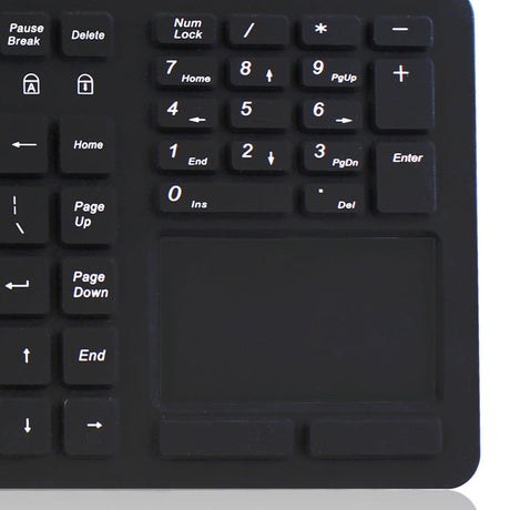 Adesso Wired USB Antimicrobial Waterproof Silicone Touchpad Computer Keyboard, for Windows, Full Size