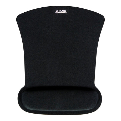 Allsop Ergoprene Gel Mouse Pad with Wrist Rest, Black
