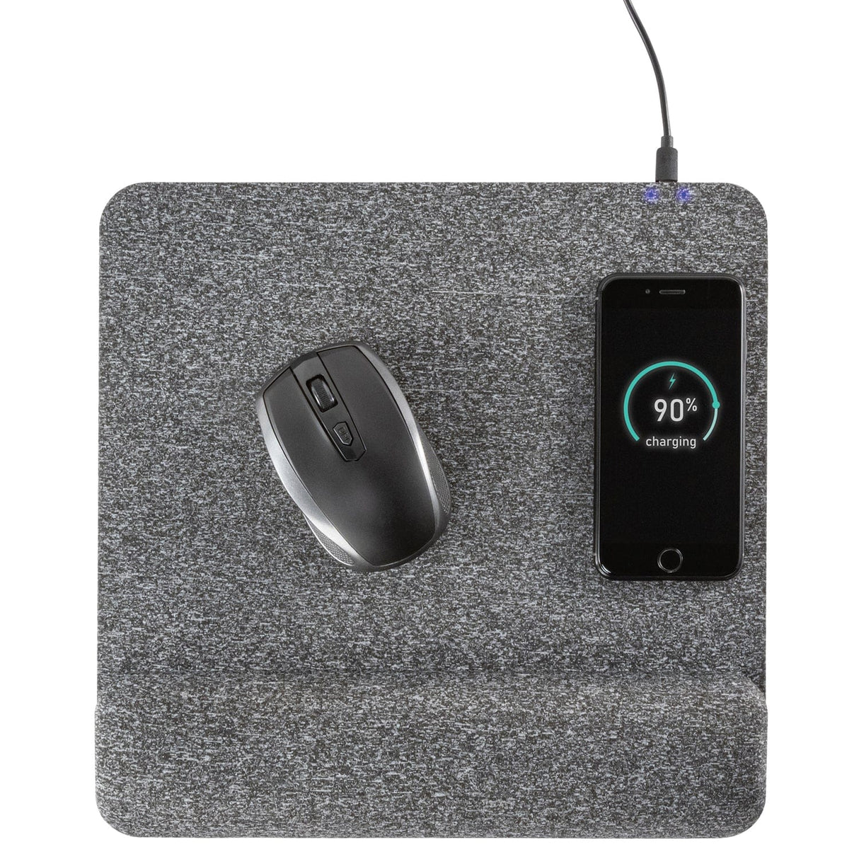 Allsop PowerTrack Plush Wireless Charging Mousepad with Wrist Rest