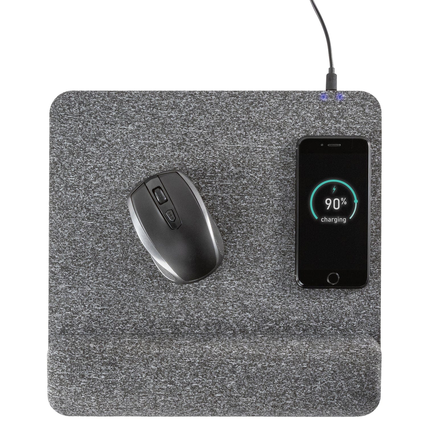 Allsop PowerTrack Plush Wireless Charging Mousepad with Wrist Rest