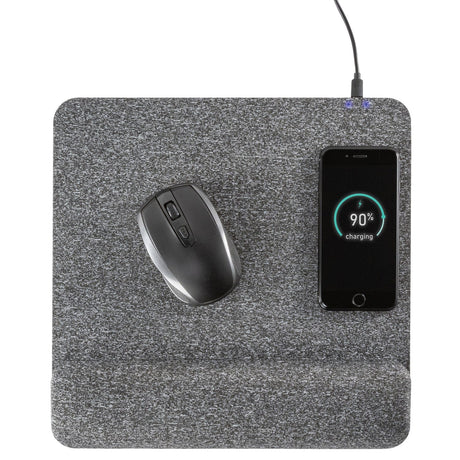 Allsop PowerTrack Plush Wireless Charging Mousepad with Wrist Rest