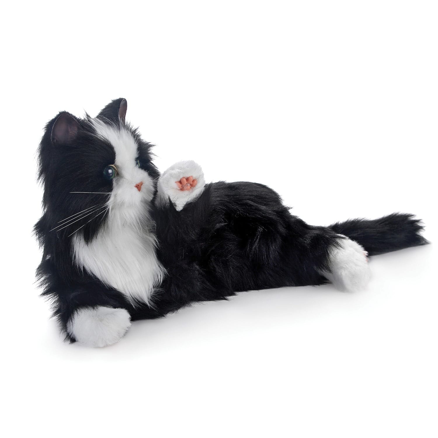 Joy For All Companion Pet Cat, Black and White Tuxedo