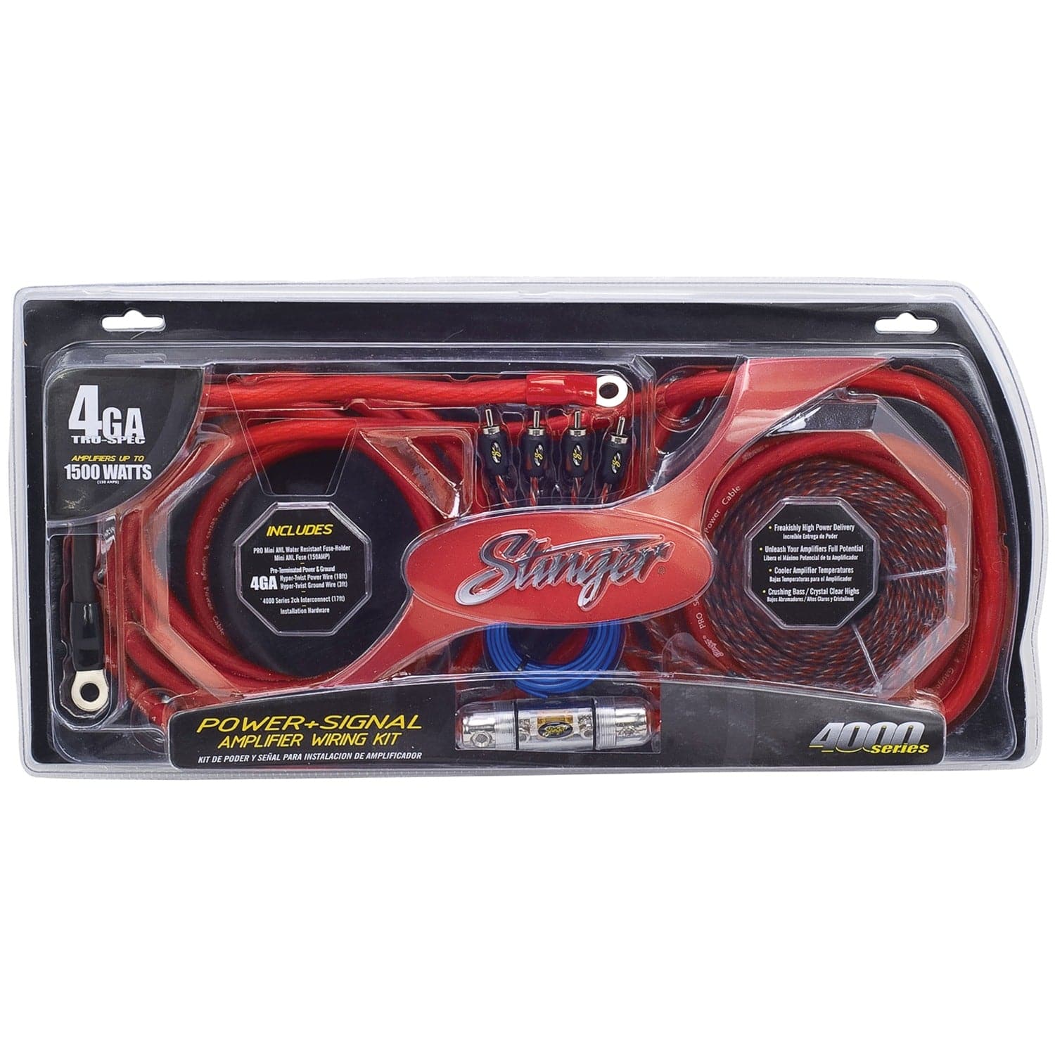 Stinger 4000 Series 4-Gauge Power & Signal Wiring Kit