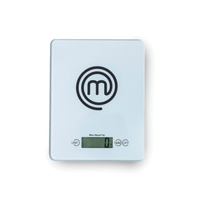 MasterChef 11-Lb. Tempered Glass Digital Kitchen Scale, Silver