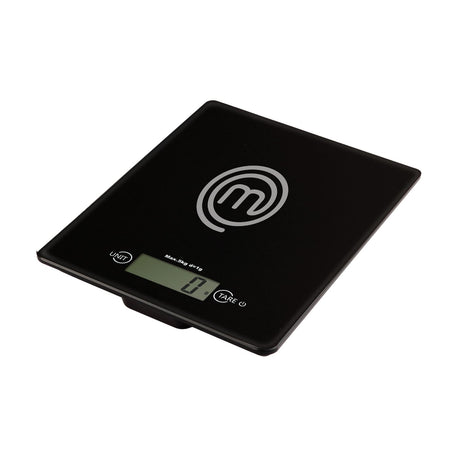 MasterChef 11-Lb. Tempered Glass Digital Kitchen Scale, Black
