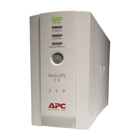 APC 6-AC Outlet and RJ11/Telco 350-VA/210-Watt Back-UPS CS Tower with 1020 Joules Surge Protection, Voltage Correction, and 6-Ft. Cord, BK350