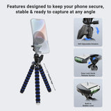 Arkon Mounts Magnetic MagSafe-Compatible Phone Holder with 11-In. Flexible Tripod