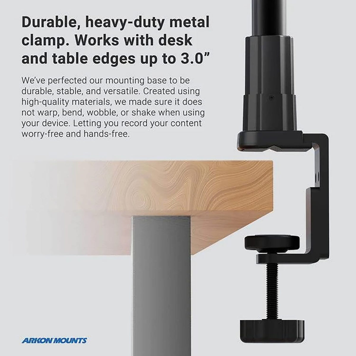 Arkon Mounts Heavy-Duty Slim-Grip Tablet Clamp Mount