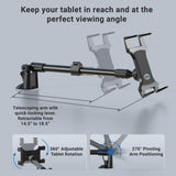 Arkon Mounts Slim-Grip Tablet Holder with Windshield Suction Mount and Extension Arm