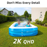 AOSU 2K QHD 3.0-MP Wi-Fi Outdoor AI-Smart Solar Security Camera with PIR Motion Detection, 2-Way Audio, and Spotlight, C7L2BA11