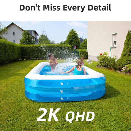 AOSU 2K QHD 3.0-MP Wi-Fi Outdoor AI-Smart Solar Security Camera with PIR Motion Detection, 2-Way Audio, and Spotlight, C7L2BA11