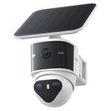 AOSU Dual 3K 5.0-MP SolarCam T2 Pro Camera with Solar Panel, 170° FOV, 360° PTZ with Auto Tracking, AI Detection, 2-Way Audio, Warning Light, Siren