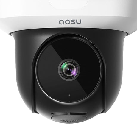 AOSU Floodlight Cam Pro 360° PTZ Motion-Sensing Wi-Fi AI-Smart 3K Security Camera with 2 Wired Integrated LED Flood Lights, 2,600 Lumens