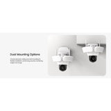 AOSU Floodlight Cam Pro 360° PTZ Motion-Sensing Wi-Fi AI-Smart 3K Security Camera with 2 Wired Integrated LED Flood Lights, 2,600 Lumens