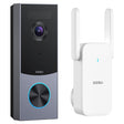 AOSU 3K 5.0-MP UHD Video Doorbell R1 Ultra with Chime, Enhanced Wi-Fi Connectivity, 6x Zoom, 166° FOV, 60 Days Local Storage, Hardwire or Battery