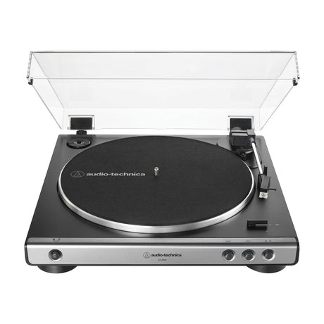 Audio-Technica 2-Speed Belt-Drive Fully Automatic Turntable with 45 RPM Adapter, Switchable Phono Preamp, and RCA Out, AT-LP60X, Gunmetal