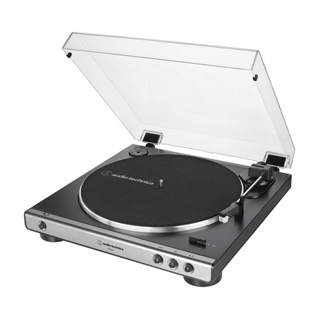 Audio-Technica 2-Speed Belt-Drive Fully Automatic Turntable with 45 RPM Adapter, Switchable Phono Preamp, and RCA Out, AT-LP60X, Gunmetal