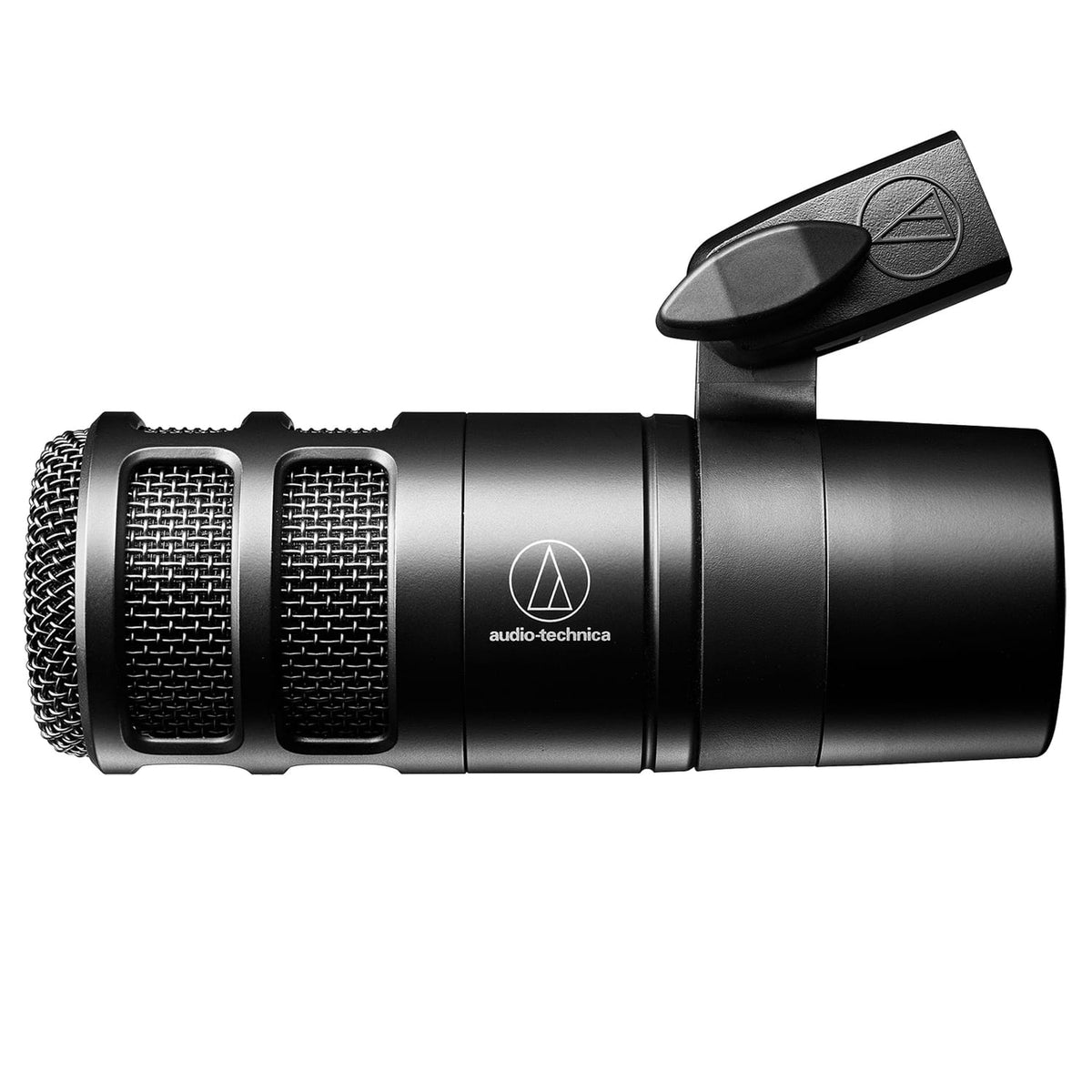 Audio-Technica AT2040 Dynamic Wired Hypercardioid Microphone for Podcasts with 3-Pin XLRM Output, Pivoting Stand Mount, Mount Adapter, and Pouch