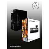 Audio-Technica AT2040 Dynamic Wired Hypercardioid Microphone for Podcasts with 3-Pin XLRM Output, Pivoting Stand Mount, Mount Adapter, and Pouch
