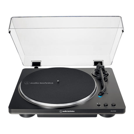Audio-Technica 2-Speed Belt-Drive Automatic Turntable with 45 RPM Adapter, Switchable Preamp, 3-Piece Chassis, RCA Out, AT-VM95 Stylus, Black/Gray