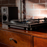 Audio-Technica 2-Speed Belt-Drive Fully Automatic Turntable with Bluetooth, aptX, 45 RPM Adapter, Switchable Preamp, and RCA Out, Black/Silver