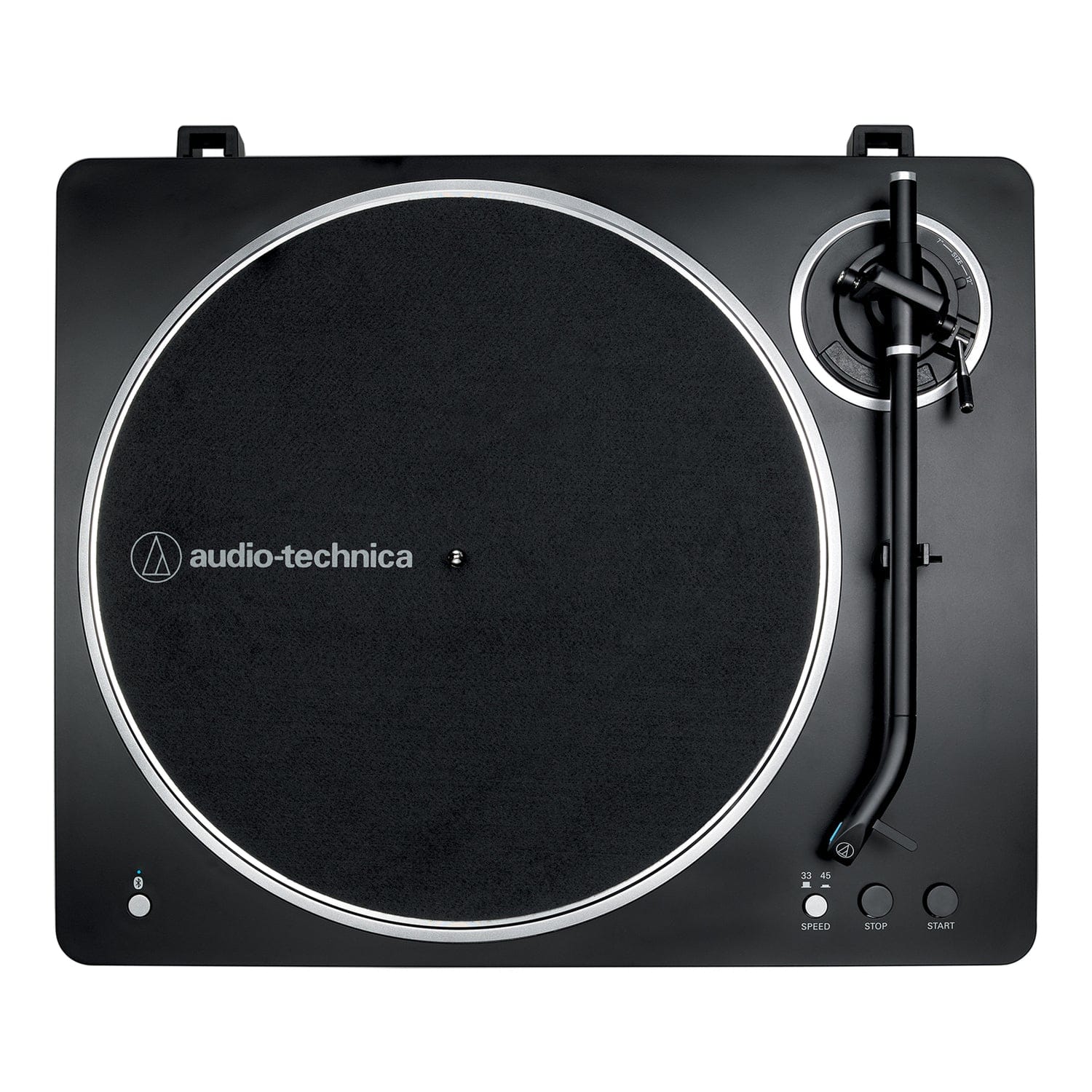 Audio-Technica 2-Speed Belt-Drive Fully Automatic Turntable with Bluetooth, aptX, 45 RPM Adapter, Switchable Preamp, and RCA Out, Black/Silver