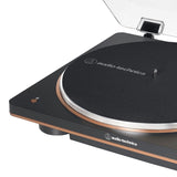 Audio-Technica 2-Speed Belt-Drive Fully Automatic Turntable with Bluetooth, aptX, 45 RPM Adapter, Switchable Preamp, and RCA Out, Black/Bronze