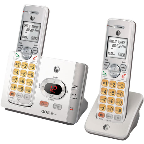AT&T DECT 6.0 Expandable Cordless Phone System for Landline, Digital Answering System, Caller ID/Call Waiting, and Large Buttons, 2 Handset