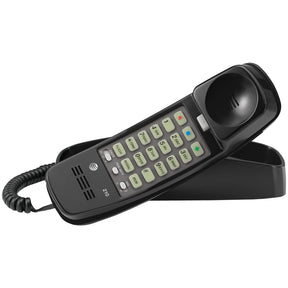 AT&T Corded Trimline Phone with Lighted Keypad, Black