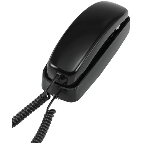 AT&T Corded Trimline Phone with Lighted Keypad, Black