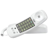 AT&T Corded Trimline Phone with Lighted Keypad, White