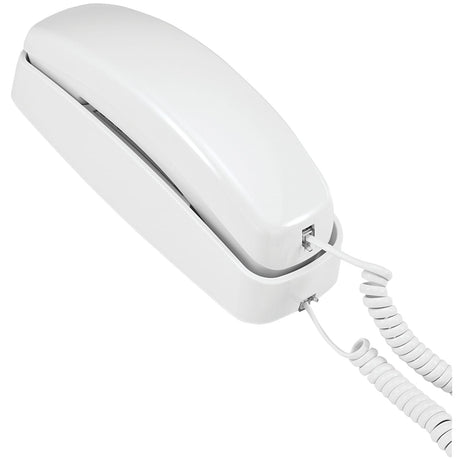 AT&T Corded Trimline Phone with Lighted Keypad, White