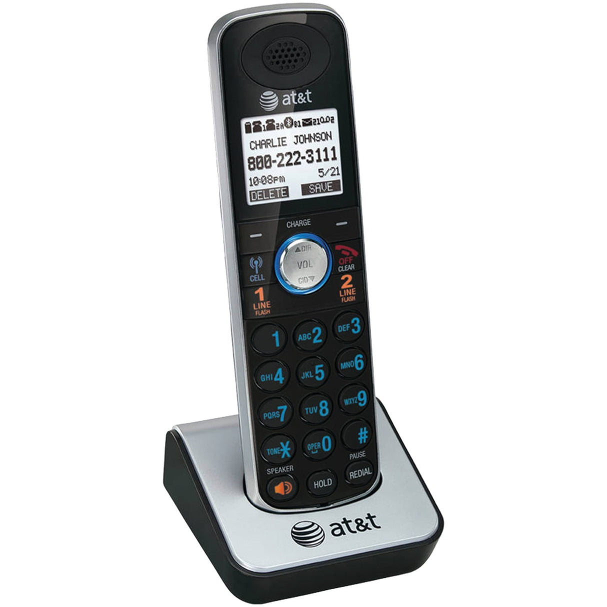 AT&T Cordless Phone Accessory Handset for AT&T TL86109, Distinctive Ringer Tones for Home and Cellular Lines