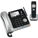 AT&T 2-Line 2-Handset DECT 6.0 Expandable Cordless Phone System for Landline, Answering System, Bluetooth Connect to Cell, and Caller ID
