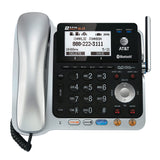 AT&T 2-Line 2-Handset DECT 6.0 Expandable Cordless Phone System for Landline, Answering System, Bluetooth Connect to Cell, and Caller ID
