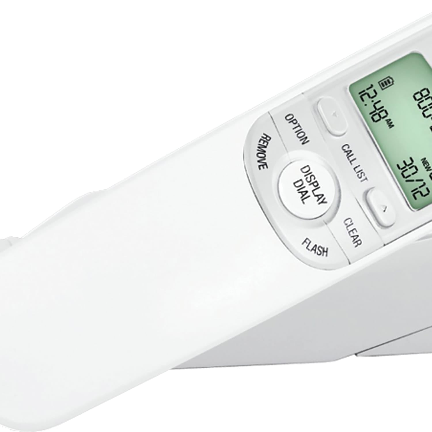 AT&T Corded Trimline Phone with Caller ID, White