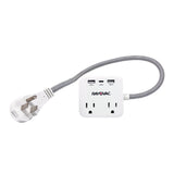 Rayovac 2-AC Outlet and 3-USB Port 490-Joules Surge Protector Power Strip, 1.5-Ft. Cord with Right-Angle Plug, FL-143SC