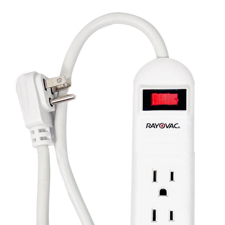 Rayovac 6-AC Outlet 1000-Joules Surge Protector Power Strip, 1.5-Ft. Cord with Flat Plug, HM-PS-170
