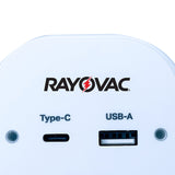 Rayovac 1-AC Outlet and 2-USB Port 300-Joules Portable Surge Protector Wall Tap with Phone Holder, PN201