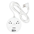 Rayovac Charge Disk 2-AC Outlet 540-Joules Surge Protector with 2 USB-A and 1 USB-C Ports, 5-Ft. Cord