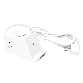 Rayovac Wireless Charging Station 3-AC Outlet 540-Joules Surge Protector with 1 USB-A and 2 USB-C Ports, 5-Ft. Cord