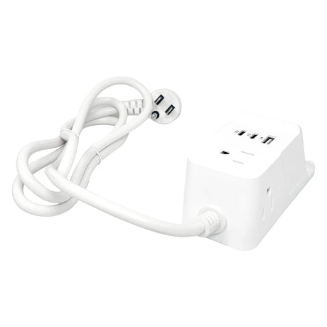 Rayovac Wireless Charging Station 3-AC Outlet 540-Joules Surge Protector with 1 USB-A and 2 USB-C Ports, 5-Ft. Cord