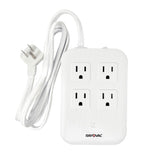 Rayovac 4-AC Outlet and 4-USB Port 540-Joules Surge Protector Power Strip, 5-Ft. Braided Cord with Flat Plug, SS-P319